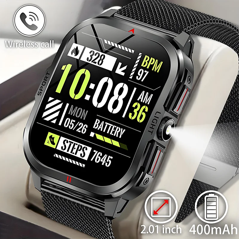 For Xiaomi Outdoor Smart Watch Sports trackr LED Flashlight 2.01" HD Display Screen Bluetooth call Health monitoring Men Watches
For Xiaomi Outdoor Smart Watch Sports trackr LED Flashlight 2.01" HD Display Screen Bluetooth call Health monitoring Men Watches