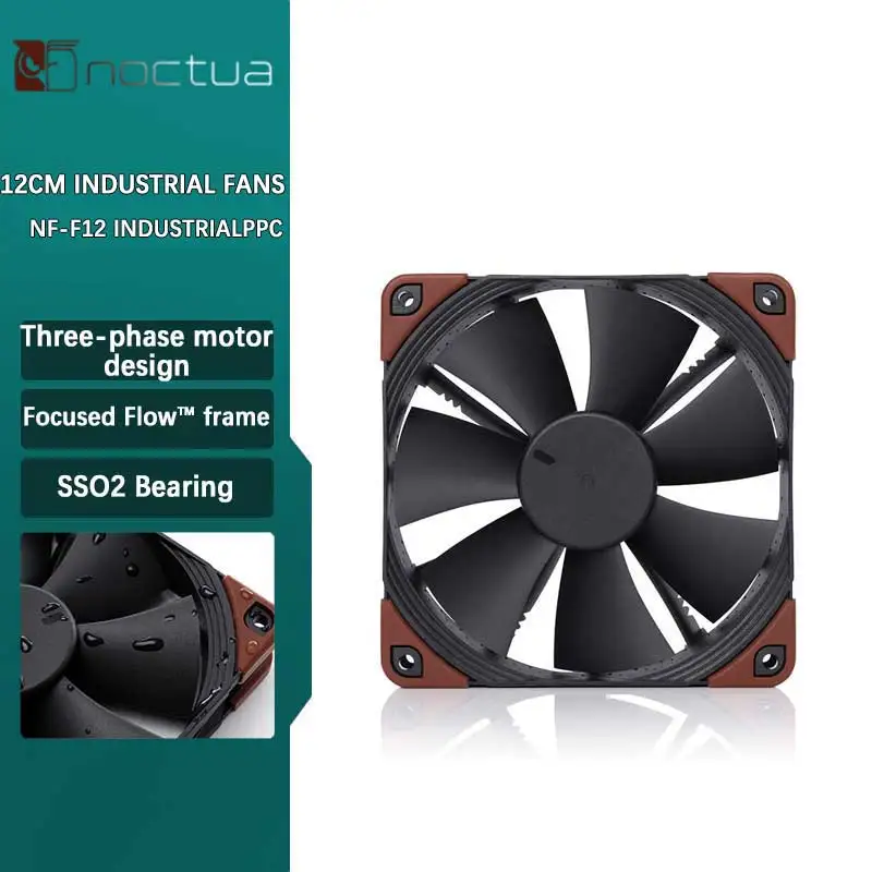 Noctua NF-F12 industrialPPC Case Fan Silent 120mm PWM 12V/24V 2000/3000RPM Computer High Performance CPU Cooling Fan
Noctua NF-F12 industrialPPC Case Fan Silent 120mm PWM 12V/24V 2000/3000RPM Computer High Performance CPU Cooling Fan