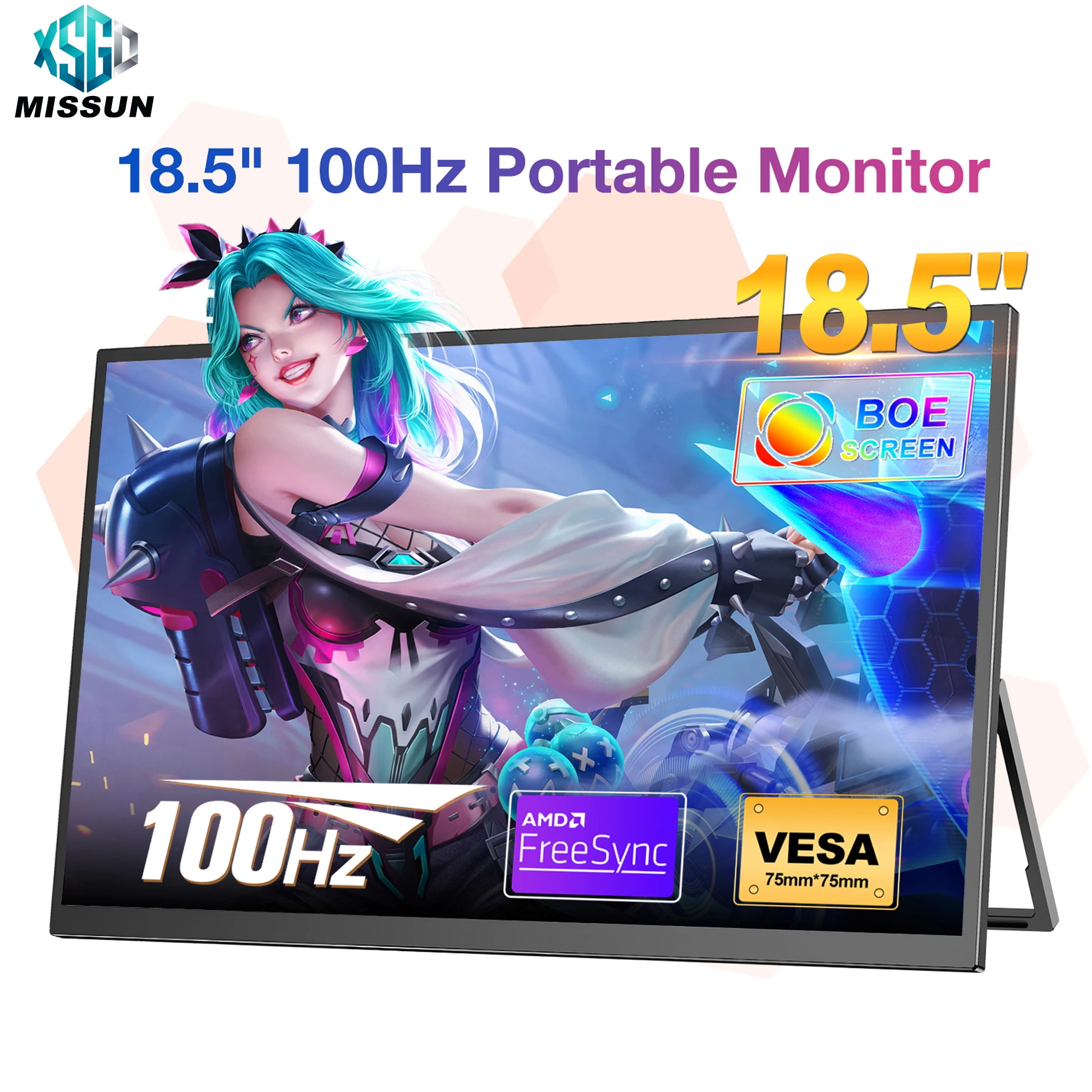 18.5'' Portable Monitor 100hz Second Laptop Extend Screen Gaming Display with Kickstand 1080P IPS USB C HDMI For Mac PC Xbox
18.5'' Portable Monitor 100hz Second Laptop Extend Screen Gaming Display with Kickstand 1080P IPS USB C HDMI For Mac PC Xbox