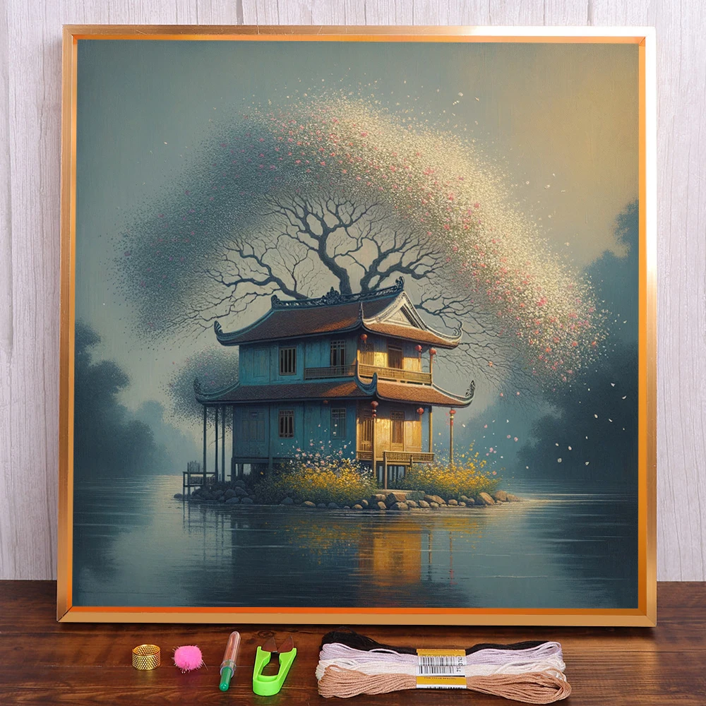 Scenery House In Lake Pre-Printed Cross-Stitch DIY Embroidery Set Hobby Handicraft Painting Knitting Jewelry Package Wholesale
Scenery House In Lake Pre-Printed Cross-Stitch DIY Embroidery Set Hobby Handicraft Painting Knitting Jewelry Package Wholesale