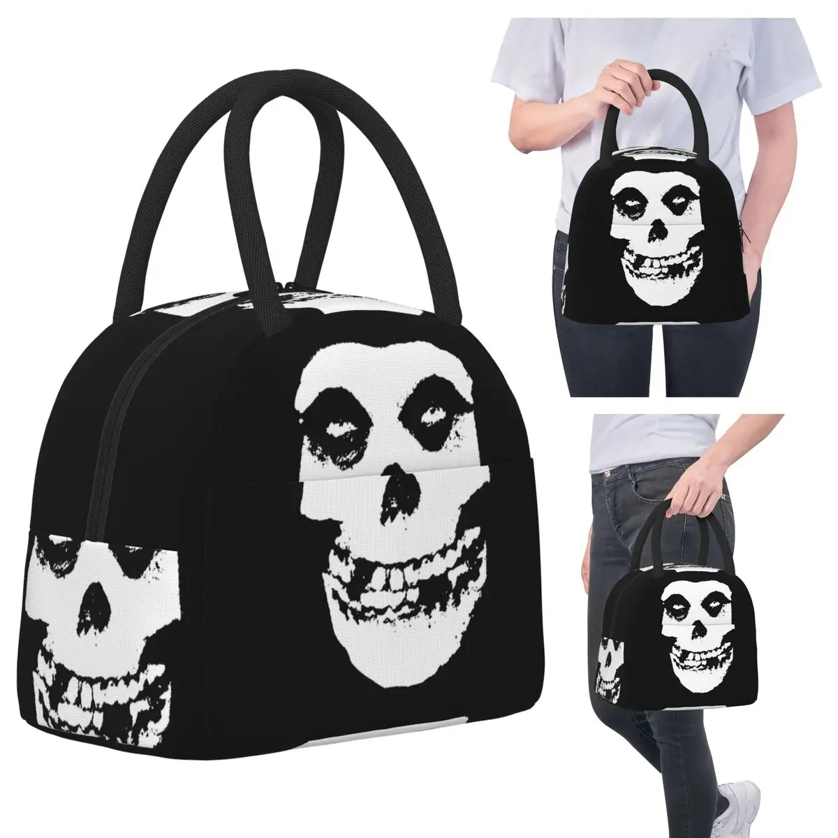 Misfits Skull Lunch Bags Insulated Bento Box Portable Lunch Tote Resuable Picnic Bags Cooler Bag for Woman Girl Office
Misfits Skull Lunch Bags Insulated Bento Box Portable Lunch Tote Resuable Picnic Bags Cooler Bag for Woman Girl Office