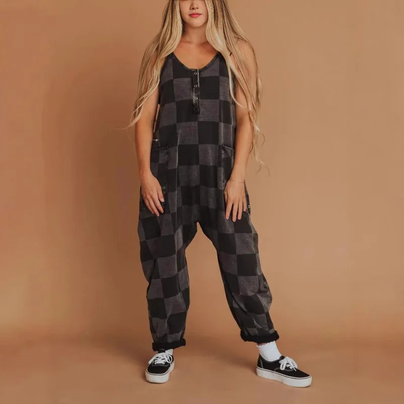 2026 Spring Summer Women's Plaid Print Jumpsuit Playsuit Backless Pockets Outfit Clothing
2026 Spring Summer Women's Plaid Print Jumpsuit Playsuit Backless Pockets Outfit Clothing