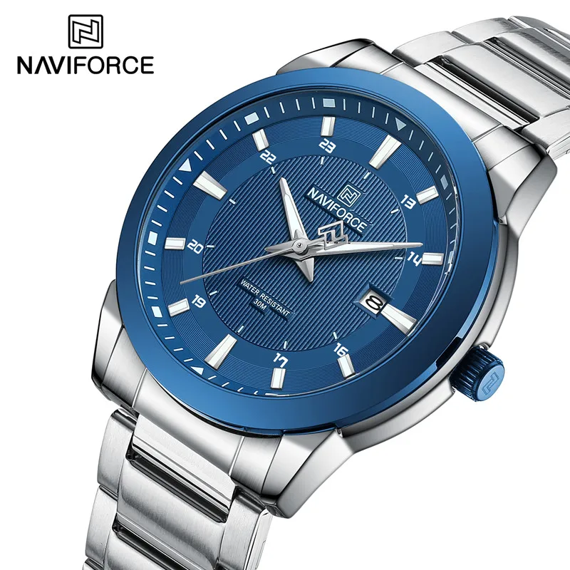 NAVIFORCE Luxury Watch For Men Stainless Steel Fashion Waterproof Quartz Wristwatch Business Male Luminous Clock Dropshipping
NAVIFORCE Luxury Watch For Men Stainless Steel Fashion Waterproof Quartz Wristwatch Business Male Luminous Clock Dropshipping