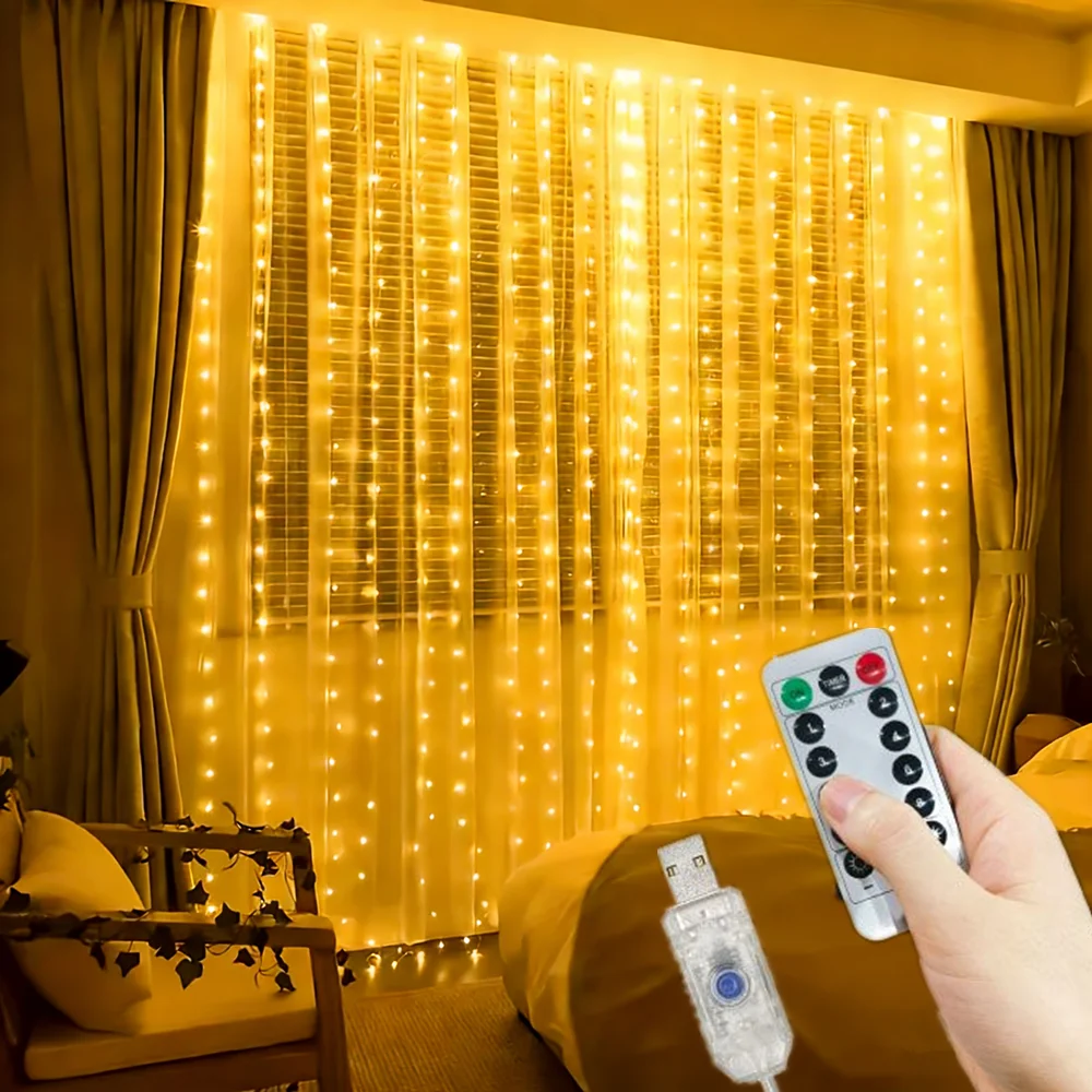 Светодиодная гирлянда-штора для свадьбы, USB-подключение, 8 режимов, для Дня святого Валентина, Рамадана, Ид Мубарак, украшение для дома
Светодиодная гирлянда-штора для свадьбы, USB-подключение, 8 режимов, для Дня святого Валентина, Рамадана, Ид Мубарак, украшение для дома