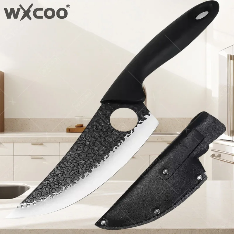 WXCOO Kitchen Boning Knife Meat Cleaver Knife Hammered Stainless Steel Plastic Handle Kitchen Chef's Fruit Peeler Slaughter
WXCOO Kitchen Boning Knife Meat Cleaver Knife Hammered Stainless Steel Plastic Handle Kitchen Chef's Fruit Peeler Slaughter