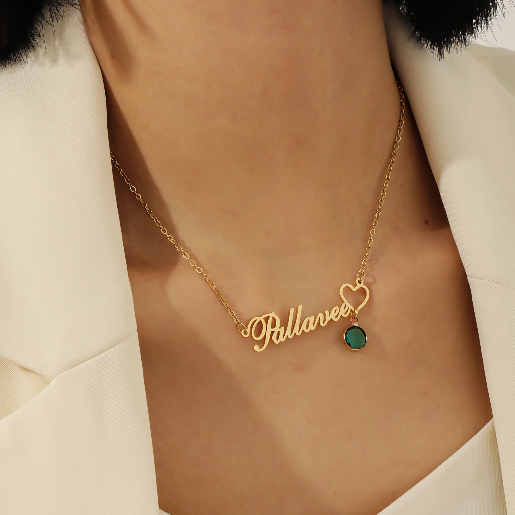 Customized Name Pendant Inlaid Birthstone Personalized Necklace For Women Stainless Steel Nameplate Necklace Birthday Gift
Customized Name Pendant Inlaid Birthstone Personalized Necklace For Women Stainless Steel Nameplate Necklace Birthday Gift