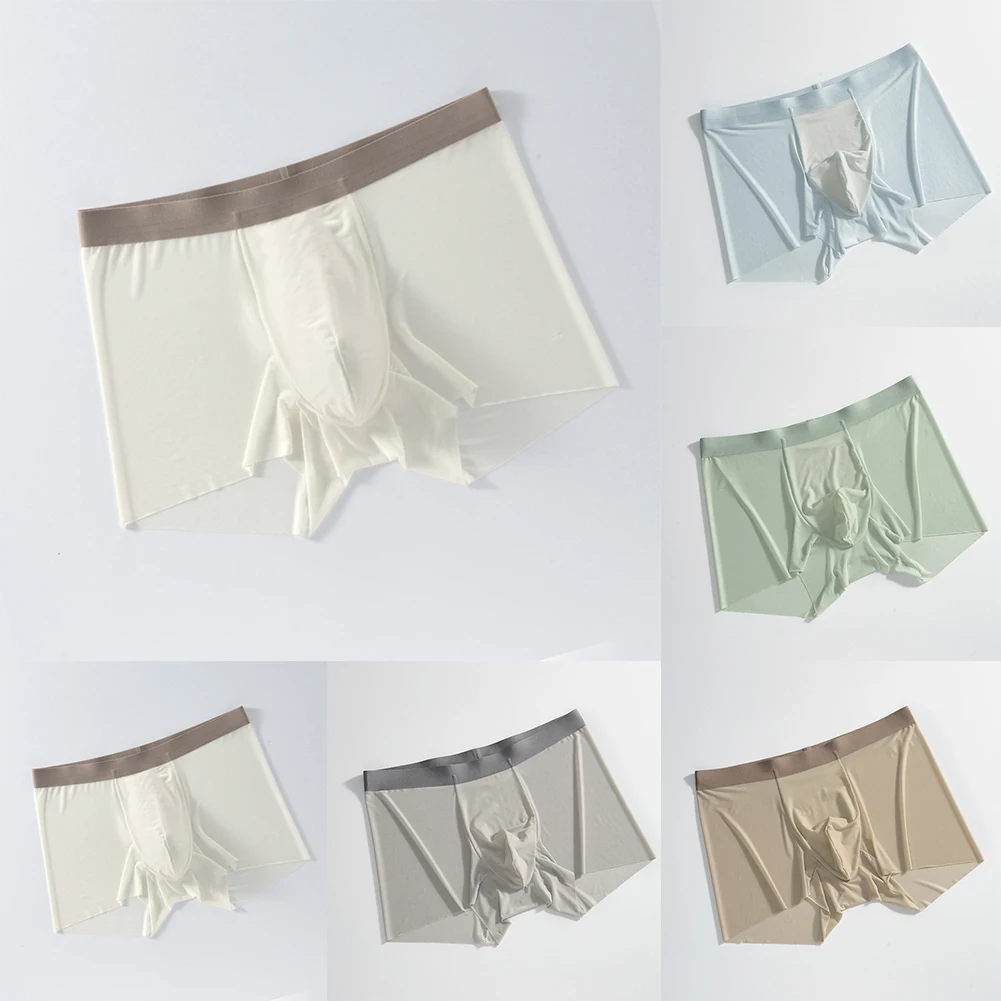 1pc Men Ice Silk Seamless Boxer Shorts Ultra Thin See Through Underpants Sexy Sheer Breathable Boxer Shorts Trunks
1pc Men Ice Silk Seamless Boxer Shorts Ultra Thin See Through Underpants Sexy Sheer Breathable Boxer Shorts Trunks
