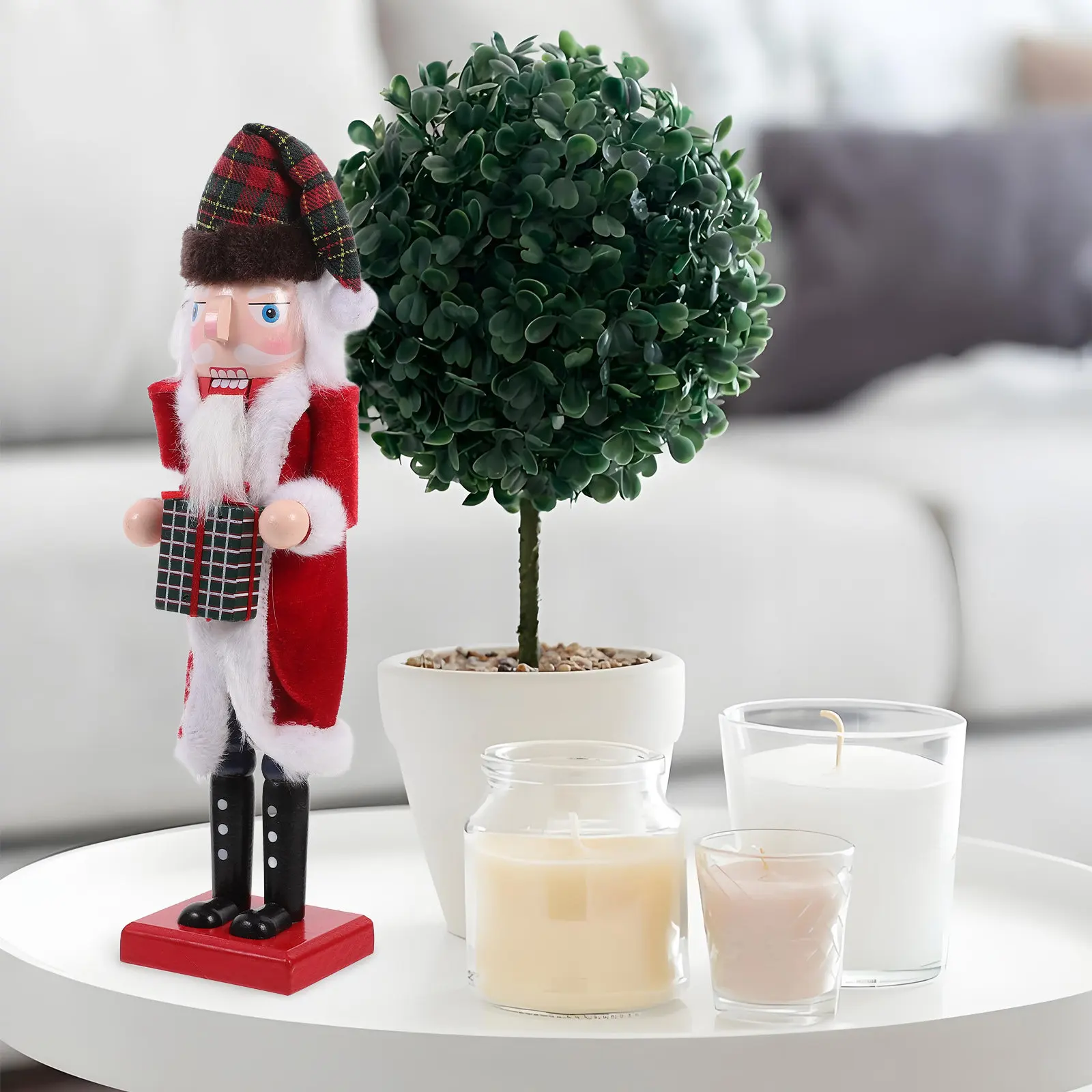 Wooden Christmas Nutcracker Santa Claus Decor Festive Handcrafted Holiday Decoration for Desktop Table Shelf Xmas Party Favor
Wooden Christmas Nutcracker Santa Claus Decor Festive Handcrafted Holiday Decoration for Desktop Table Shelf Xmas Party Favor