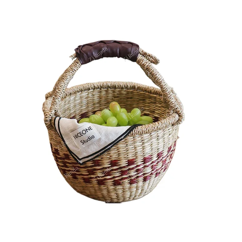 *Seagrass hand-woven basket fruit basket ins picnic basket decoration homestay niche
*Seagrass hand-woven basket fruit basket ins picnic basket decoration homestay niche