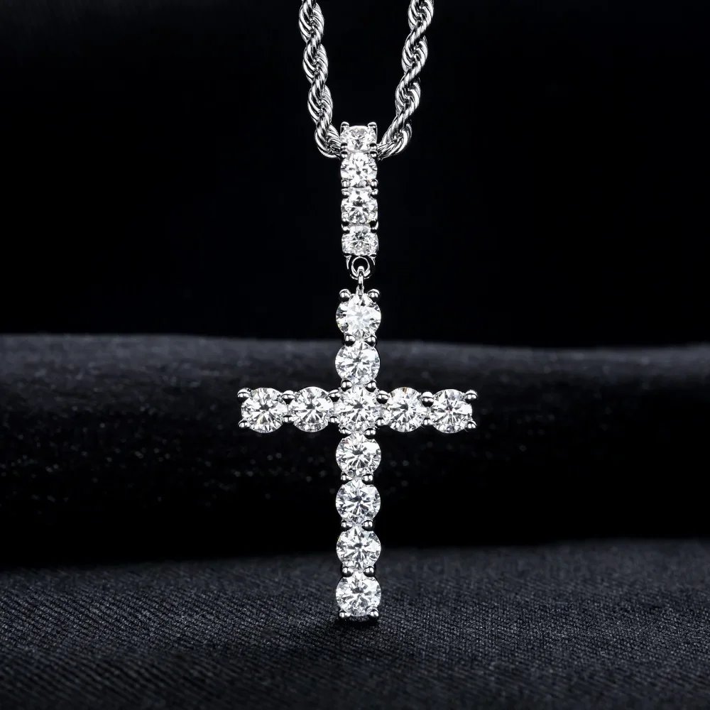 Luxury Moissanite Men's Cross Pendant Necklace - 925 Sterling Silver Wedding Women's Necklace Pendant & Religion Jewelry Gift
Luxury Moissanite Men's Cross Pendant Necklace - 925 Sterling Silver Wedding Women's Necklace Pendant & Religion Jewelry Gift