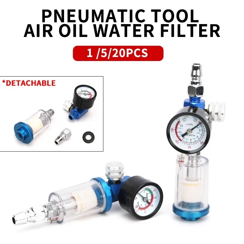 Oil-Water Separators Mini Water Air Filter Air Compressor Moisture Trap Air Filter Separator Regulator Gauge
Oil-Water Separators Mini Water Air Filter Air Compressor Moisture Trap Air Filter Separator Regulator Gauge