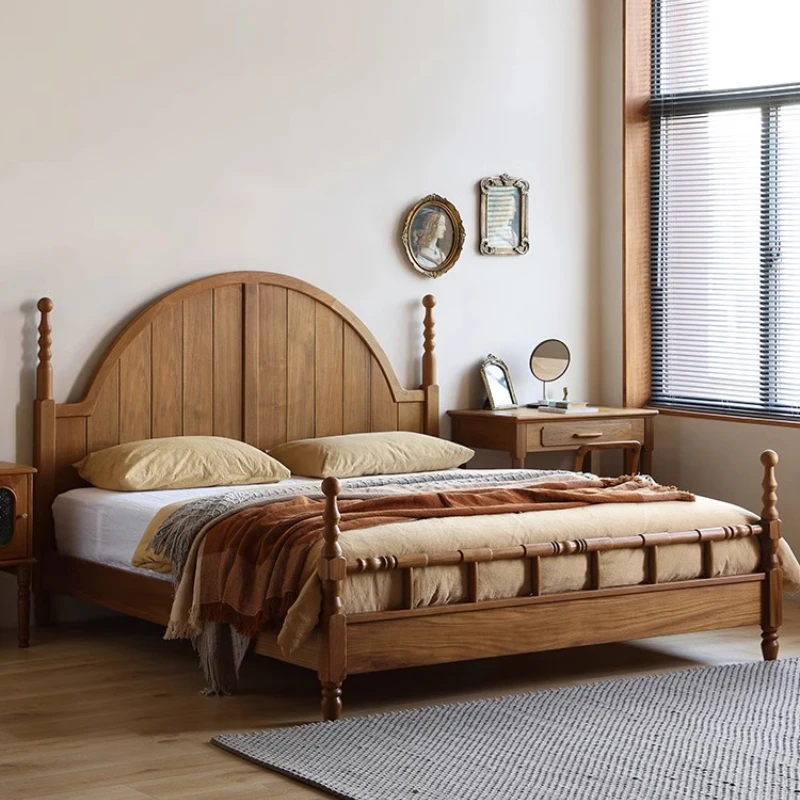 Headboard Vintage Bed French Aesthetics Wedding Fashionable Solid Wood Bed Design Master Bedroom Double Cama Casal Furniture
Headboard Vintage Bed French Aesthetics Wedding Fashionable Solid Wood Bed Design Master Bedroom Double Cama Casal Furniture