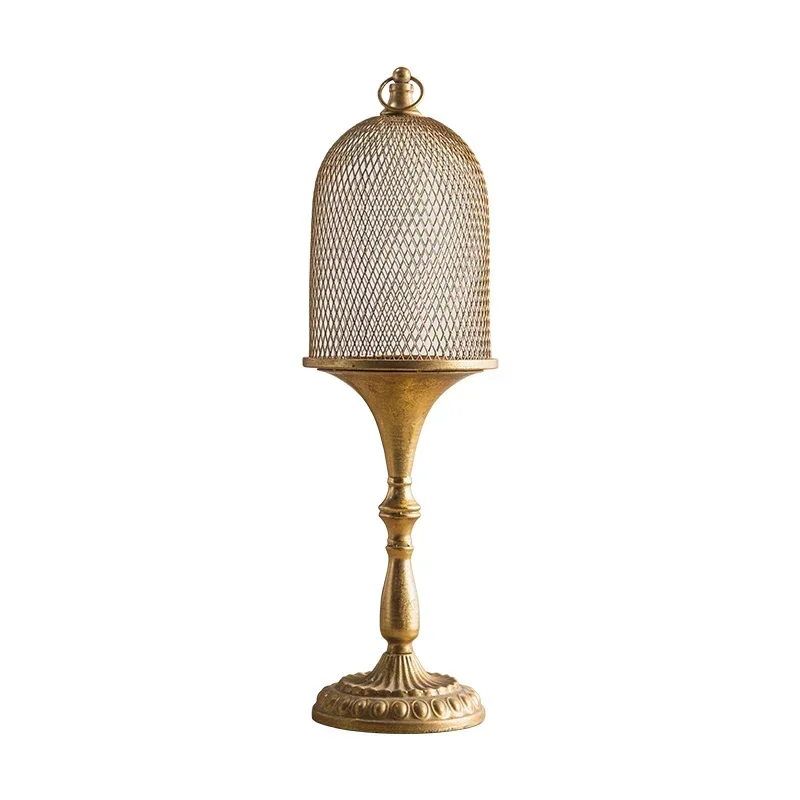 Golden candlestick French luxury birdcage table romantic candlelight dinner ornaments wedding photo props. Hot sales
Golden candlestick French luxury birdcage table romantic candlelight dinner ornaments wedding photo props. Hot sales
