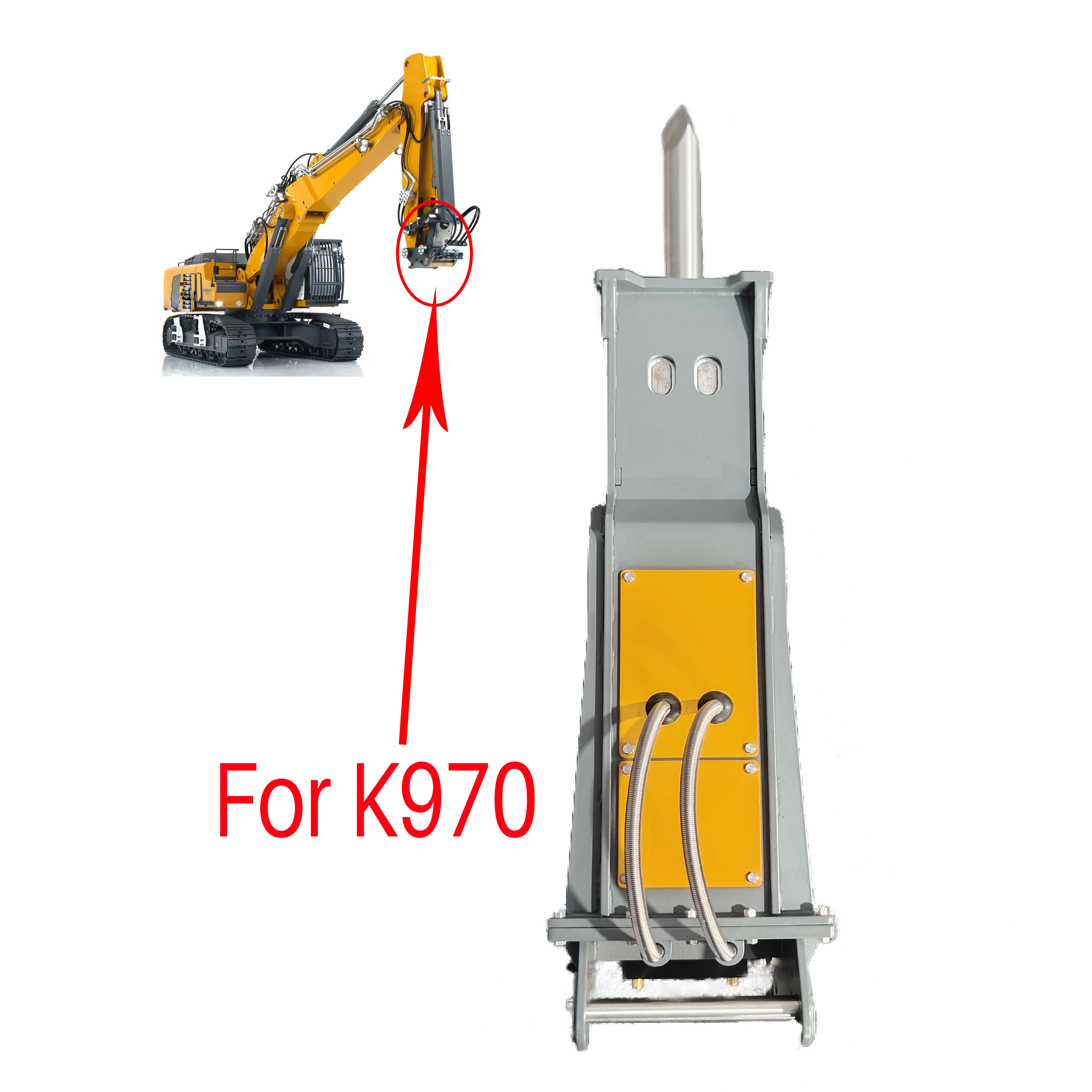 KABOLITE K970 1/14 Remote Control Hydraulic Excavator Model Upgraded Crusher Model Replaceable Accessories Boy Toy
KABOLITE K970 1/14 Remote Control Hydraulic Excavator Model Upgraded Crusher Model Replaceable Accessories Boy Toy