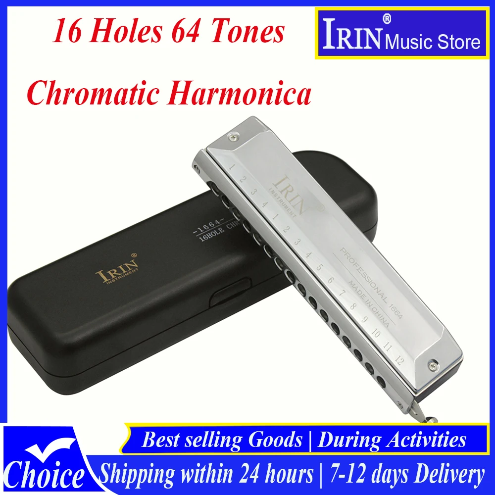 IRIN16 Holes Chromatic Harmonica 64 Tones Sliver Harmonica Silver Mouth Organ Suitable For Music Enthusiasts Woodwind Instrument
IRIN16 Holes Chromatic Harmonica 64 Tones Sliver Harmonica Silver Mouth Organ Suitable For Music Enthusiasts Woodwind Instrument