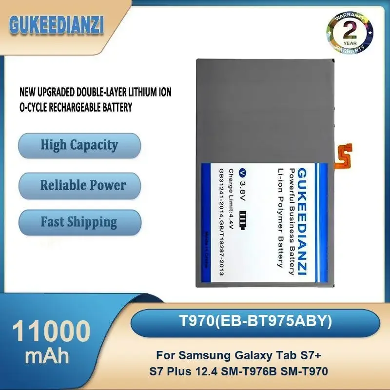 T970(EB-BT975ABY) 11000mAh High Capacity Tablet Battery For Samsung Galaxy Tab S7+ S7 Plus 12.4 SM-T976B SM-T970
T970(EB-BT975ABY) 11000mAh High Capacity Tablet Battery For Samsung Galaxy Tab S7+ S7 Plus 12.4 SM-T976B SM-T970
