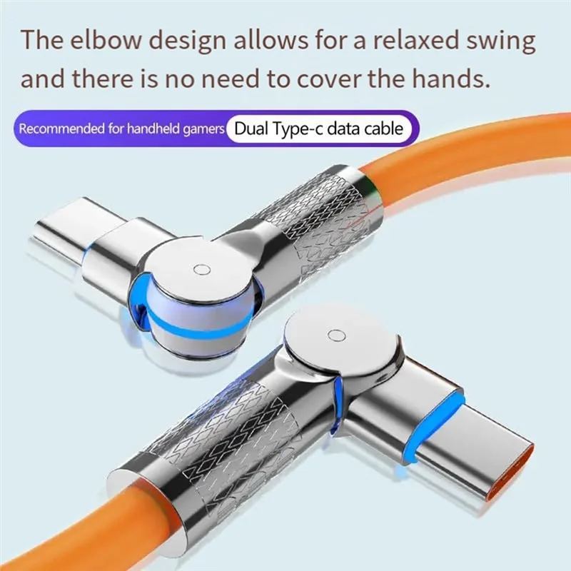 Двойной вращающийся кабель для быстрой зарядки USB C к зарядному устройству Type-C, жидкий силиконовый кабель для планшета, Huawei, Samsung, кабель для зарядного устройства для мобильного телефона
Двойной вращающийся кабель для быстрой зарядки USB C к зарядному устройству Type-C, жидкий силиконовый кабель для планшета, Huawei, Samsung, кабель для зарядного устройства для мобильного телефона