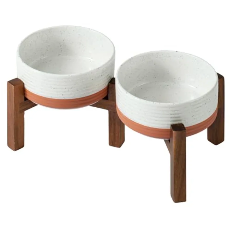 6.1" Elevated Dog Bowls Ceramic Raised Dog Bowl with Non-Slip Stand Acacia Wood Two Height Options, Dog Food and Water Bowl for
6.1" Elevated Dog Bowls Ceramic Raised Dog Bowl with Non-Slip Stand Acacia Wood Two Height Options, Dog Food and Water Bowl for