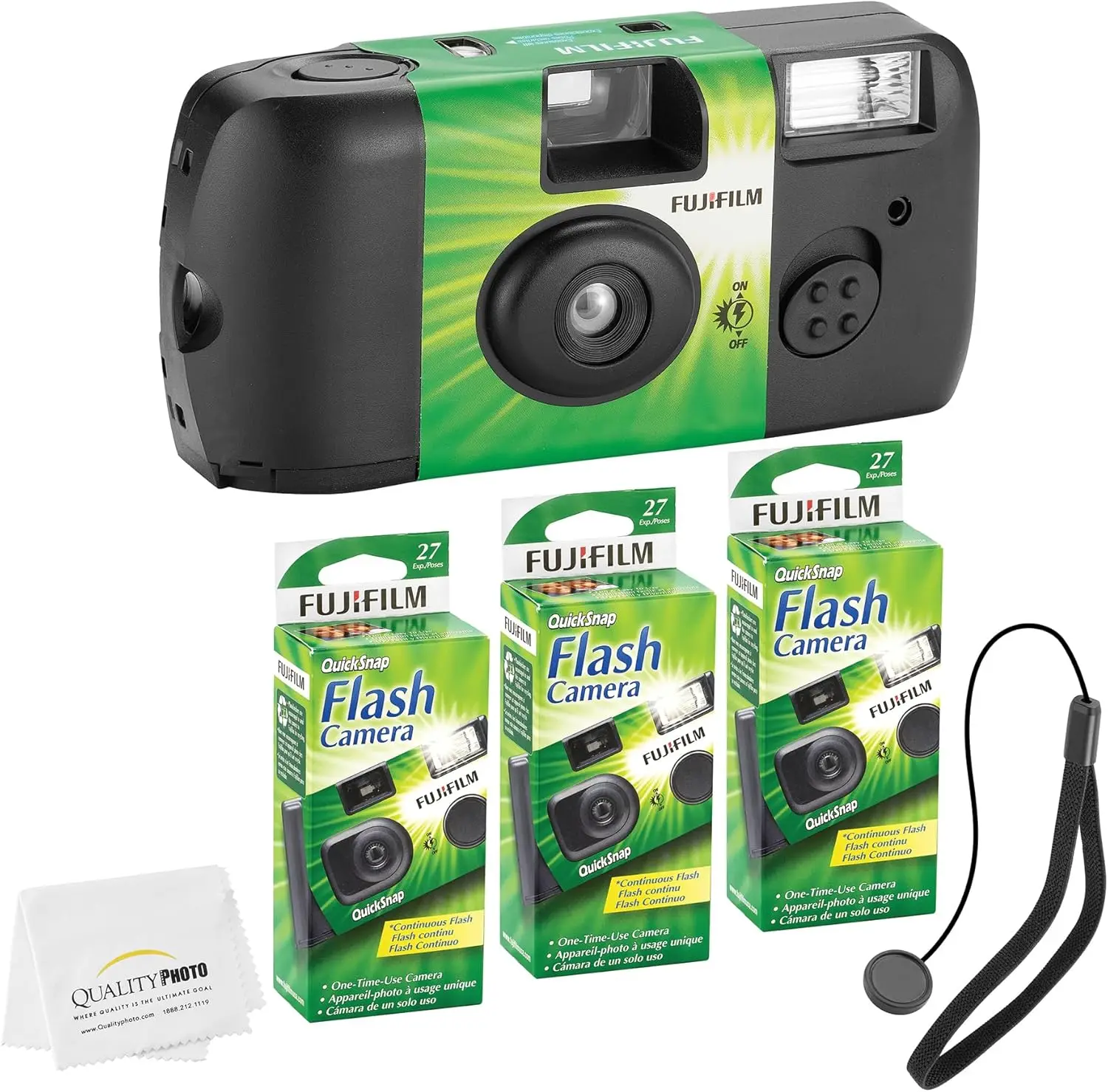 Disposable 35mm Camera 3 Pack with Flash, Hand Strap & Microfiber Cloth for Weddings Parties Travel
Disposable 35mm Camera 3 Pack with Flash, Hand Strap & Microfiber Cloth for Weddings Parties Travel