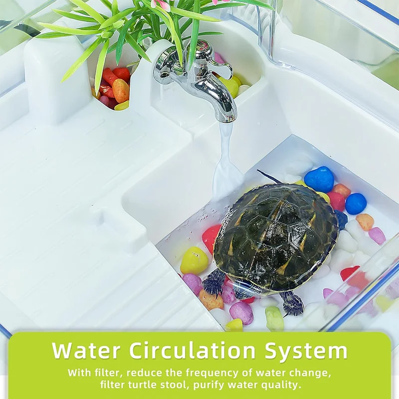 Turtles Ecological Tanks Escape-Proof Breeding Box Reptiles Habitat Transparency Turtle Tank with Areas To Breed Feed Swim Bask
Turtles Ecological Tanks Escape-Proof Breeding Box Reptiles Habitat Transparency Turtle Tank with Areas To Breed Feed Swim Bask