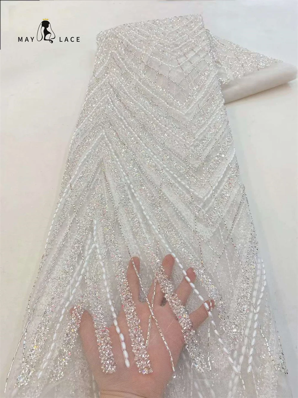 MAY LACE African Beaded Lace Fabric 2023 High Quality Lace 5 Yards French Nigerian Groom Sequins Lace Fabrics For Wedding Party
MAY LACE African Beaded Lace Fabric 2023 High Quality Lace 5 Yards French Nigerian Groom Sequins Lace Fabrics For Wedding Party