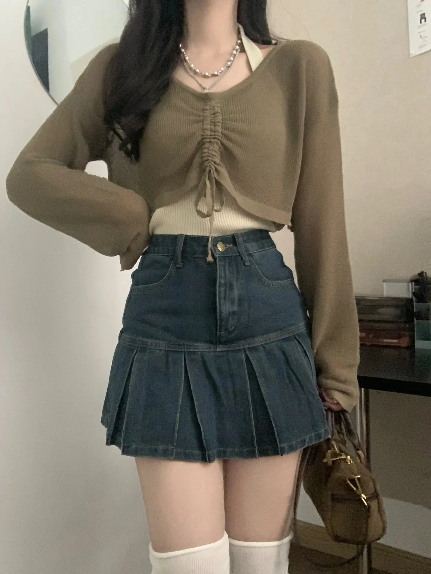 High Waist plus Size Denim Skirt Women's Autumn New Sle Retro Spicy Girl Pleated ort Skirt Bodycon Trendy Skirt
High Waist plus Size Denim Skirt Women's Autumn New Sle Retro Spicy Girl Pleated ort Skirt Bodycon Trendy Skirt