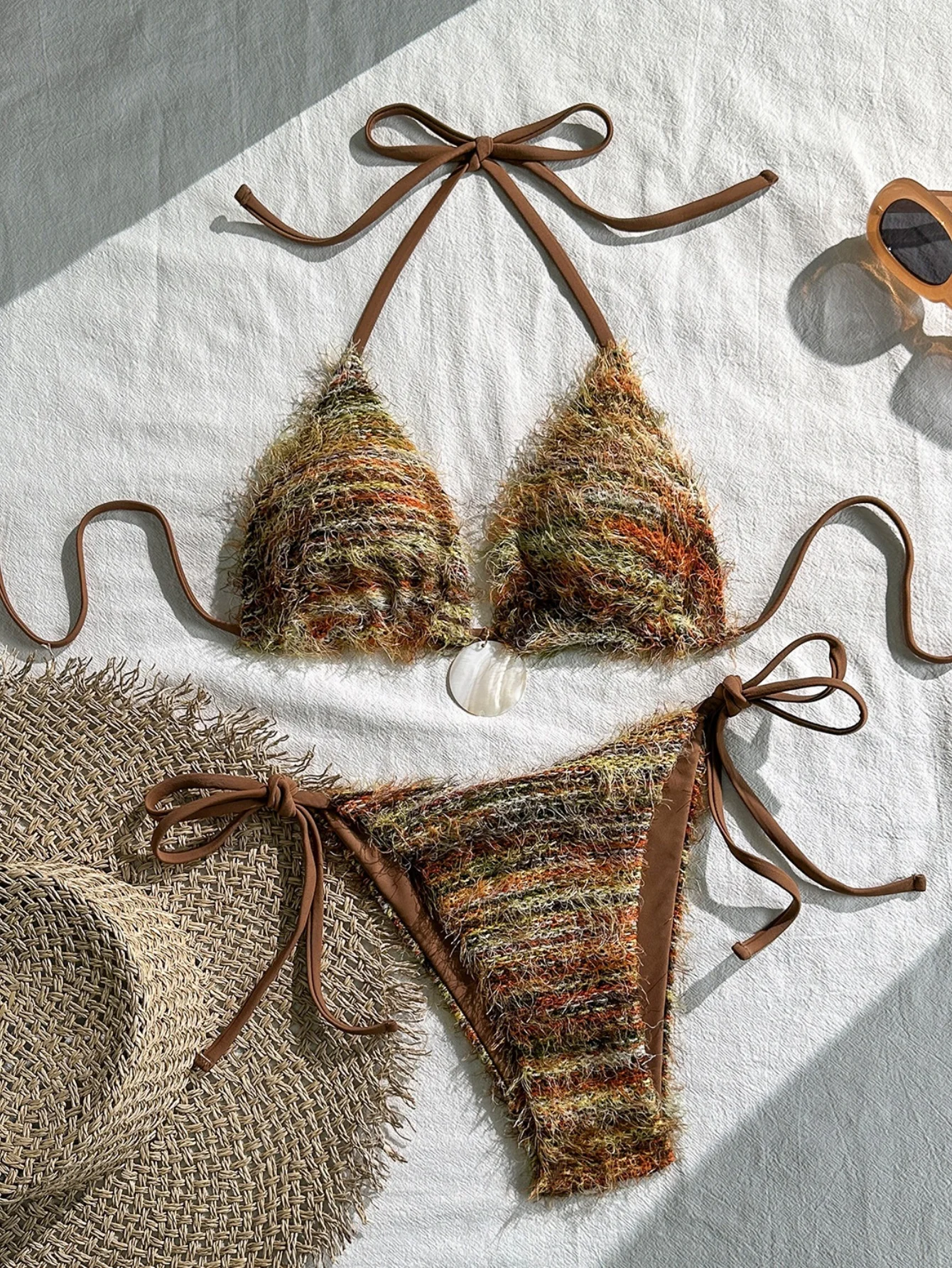 Sexy Coffee Striped Micro Bikini 2026 Women Towel Cloth Circle Push Up Bra Tie Side Thong Swimsuit Bathing Suit Holiday Swimwear
Sexy Coffee Striped Micro Bikini 2026 Women Towel Cloth Circle Push Up Bra Tie Side Thong Swimsuit Bathing Suit Holiday Swimwear