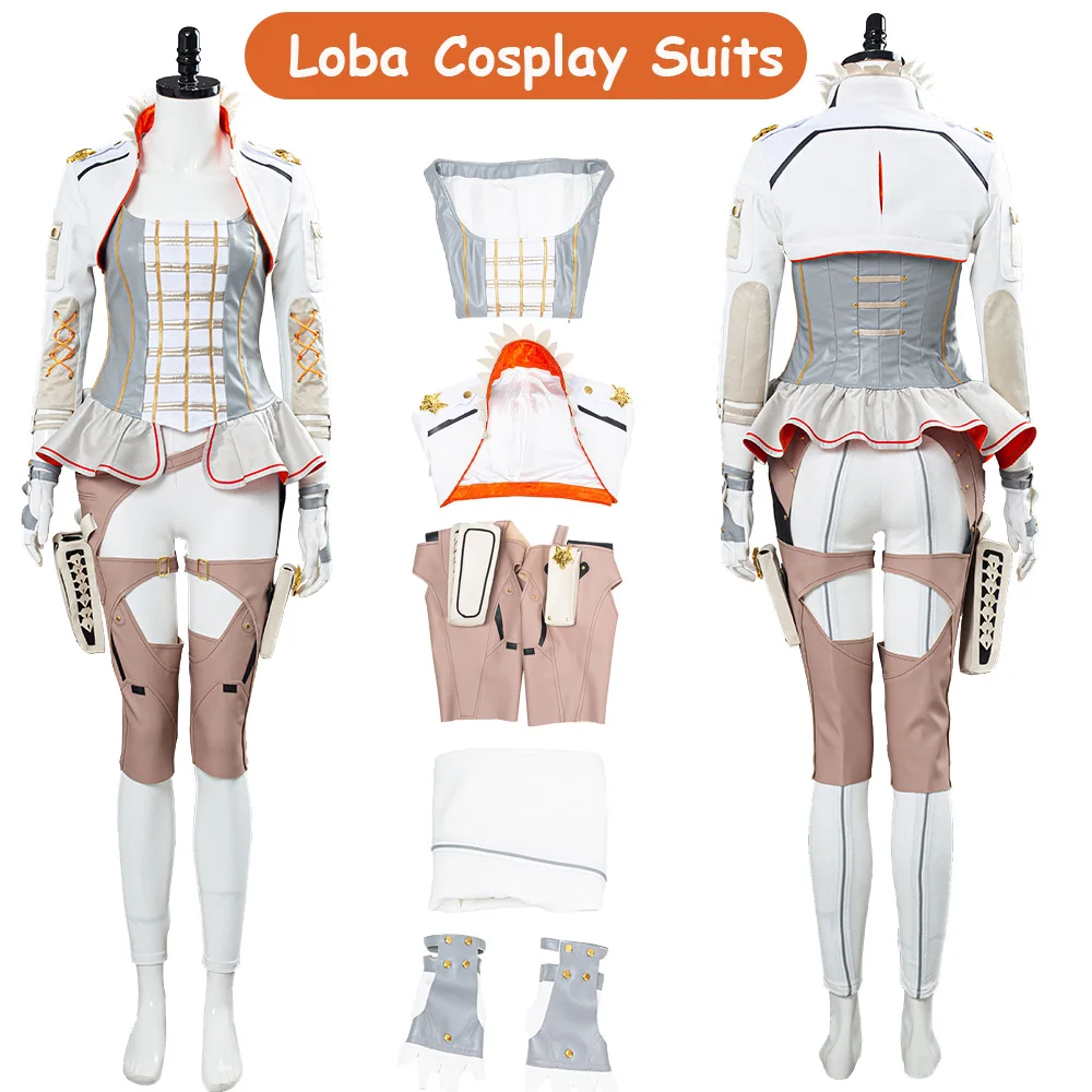 Loba Cosplay Costume Adult Women Uniform Top Pants Gloves Outfits Fantasia Girls Halloween Carnival Female Dress Up Party Suit
Loba Cosplay Costume Adult Women Uniform Top Pants Gloves Outfits Fantasia Girls Halloween Carnival Female Dress Up Party Suit