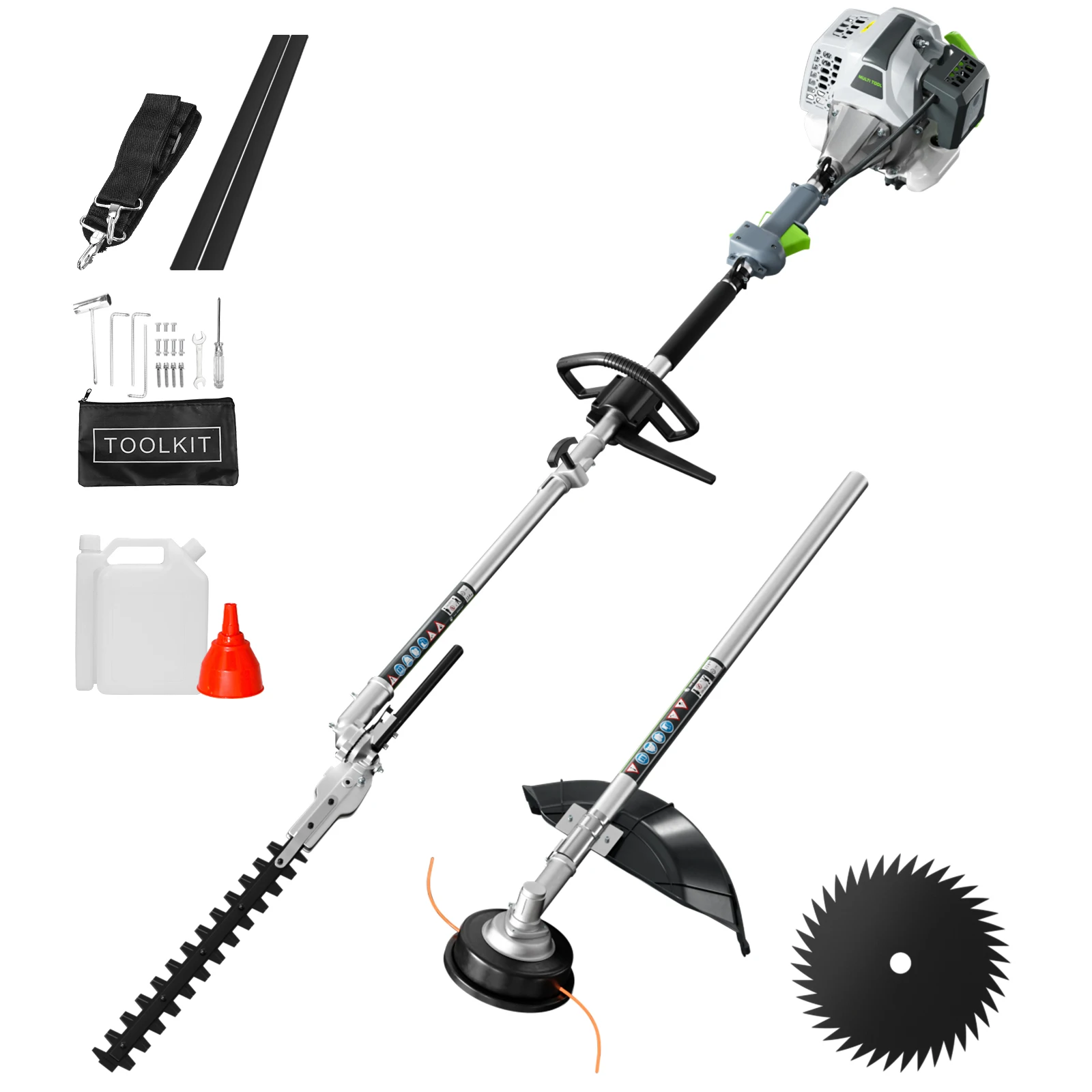 52CC Gasoline Powered Weed Wacker, 3-IN-1 2-Stroke Gasoline Powered Hedge Trimmer, Weed Eater String Trimmer, Brush Cutter 40-Tooth Blade with Shoulder Strap & Safety Lock for Home Garden Lawn Trimming
52CC Gasoline Powered Weed Wacker, 3-IN-1 2-Stroke Gasoline Powered Hedge Trimmer, Weed Eater String Trimmer, Brush Cutter 40-Tooth Blade with Shoulder Strap & Safety Lock for Home Garden Lawn Trimming