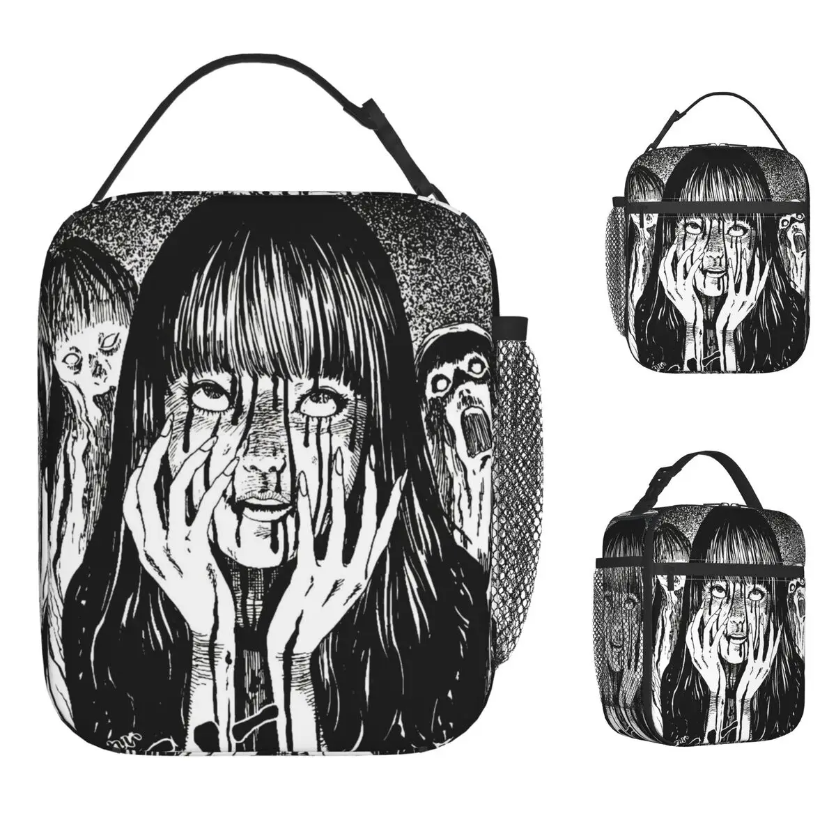 Junji Ito Japanese Anime Lunch Bag Tomie Horror Casual Lunch Box Picnic Tote Food Bags For Women Waterproof Print Cooler Bag
Junji Ito Japanese Anime Lunch Bag Tomie Horror Casual Lunch Box Picnic Tote Food Bags For Women Waterproof Print Cooler Bag