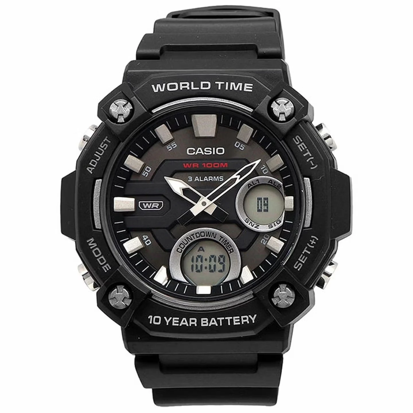 Casio AEQ-120W Series | 10-Year Battery | World Time | Daily Alarm | Countdown Timer | Analog-Digital Watch
Casio AEQ-120W Series | 10-Year Battery | World Time | Daily Alarm | Countdown Timer | Analog-Digital Watch