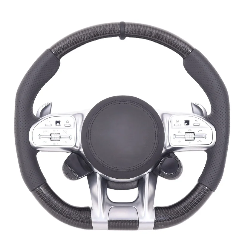 High Quality Custom Led Perforated Leather Carbon Fiber Sports Car Steering Wheel for Benz AMGcustom
High Quality Custom Led Perforated Leather Carbon Fiber Sports Car Steering Wheel for Benz AMGcustom
