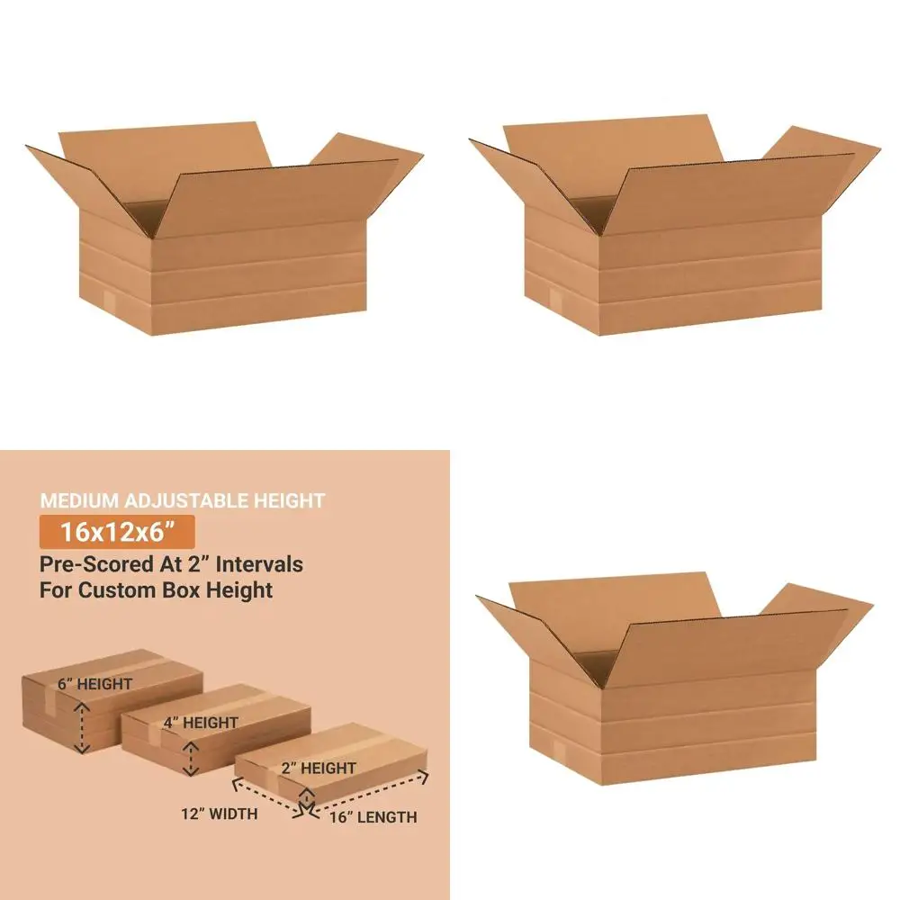 Большие картонные коробки для переезда 16x12x6, 25 штук в упаковке - идеально подходят для транспортировки, упаковки и хранения.
Большие картонные коробки для переезда 16x12x6, 25 штук в упаковке - идеально подходят для транспортировки, упаковки и хранения.