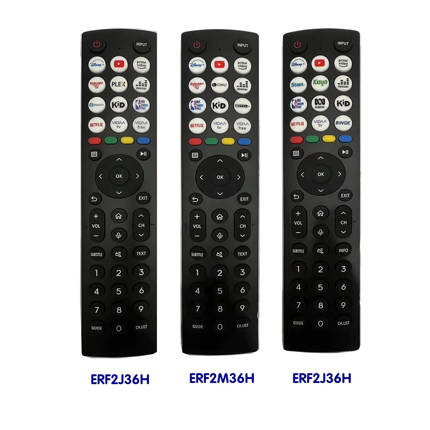 ERF2R36H ERF2M36H ERF2J36H Remote Control for Hisense Smart TV 43A45GV 43A35HUV 50A6GV 55A6GV 65A6GV No Voice Function
ERF2R36H ERF2M36H ERF2J36H Remote Control for Hisense Smart TV 43A45GV 43A35HUV 50A6GV 55A6GV 65A6GV No Voice Function