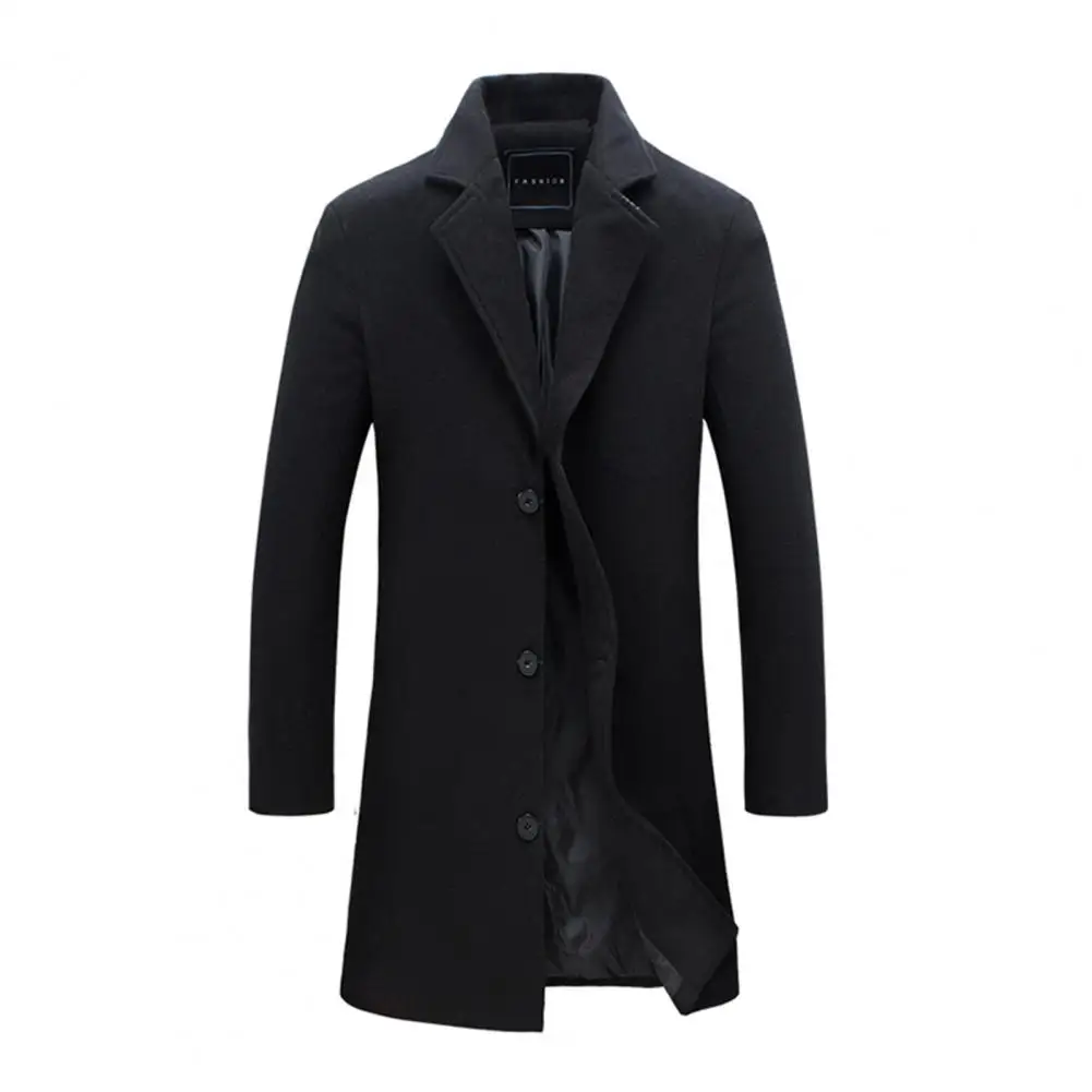 Men Coat Lapel Design Woolen Coat Men's Woolen Coat with Formal Suit Collar Lapel Design Single Breasted Closure for Office
Men Coat Lapel Design Woolen Coat Men's Woolen Coat with Formal Suit Collar Lapel Design Single Breasted Closure for Office