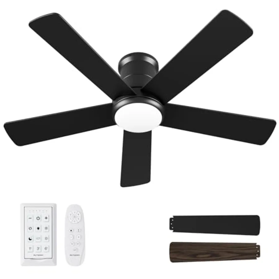Low Profile Ceiling Fan with Light, Ceiling Fans with Lights Remote, Flush Mount, 6 Speeds Reversible Quiet DC, 3CCT Dimmable,
Low Profile Ceiling Fan with Light, Ceiling Fans with Lights Remote, Flush Mount, 6 Speeds Reversible Quiet DC, 3CCT Dimmable,