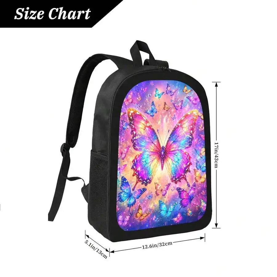 Neon Colorful Butterfly Print Backpack Lightweight Casual Daypack For Adults
Neon Colorful Butterfly Print Backpack Lightweight Casual Daypack For Adults
