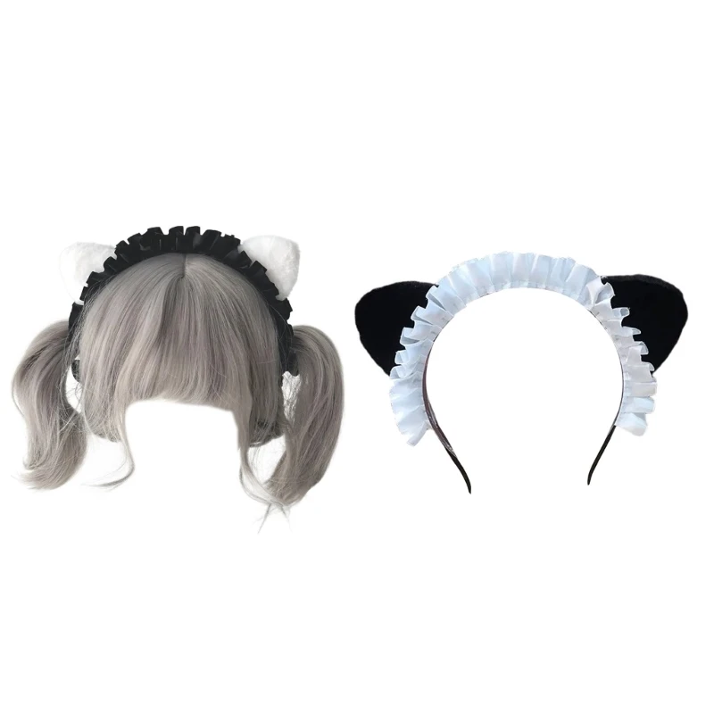 Ruffle Cats Ear Hairhoop for Women Teens Roleplay Anime Maid Headband Party Costume Props Animation Hair Styling Hairband
Ruffle Cats Ear Hairhoop for Women Teens Roleplay Anime Maid Headband Party Costume Props Animation Hair Styling Hairband