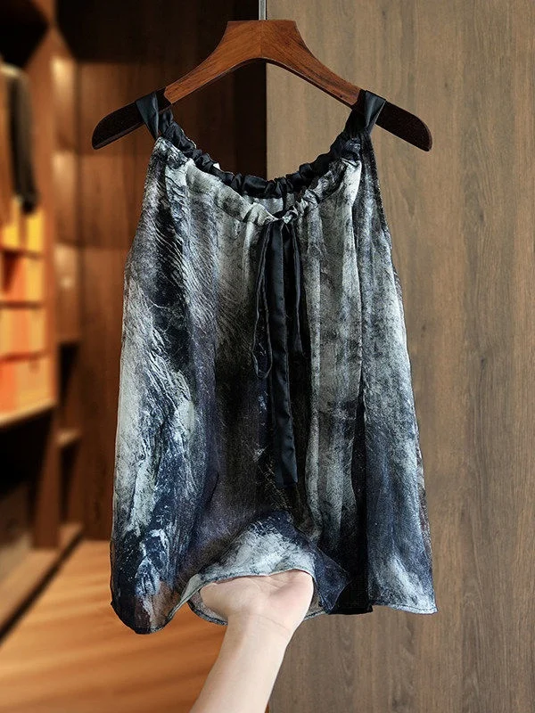 Water-Mark Print Halter Neck Vest Women's Design Sensation Knot Style Holiday Mood Top Outerwear Loose Fit Polyester Fiber
Water-Mark Print Halter Neck Vest Women's Design Sensation Knot Style Holiday Mood Top Outerwear Loose Fit Polyester Fiber