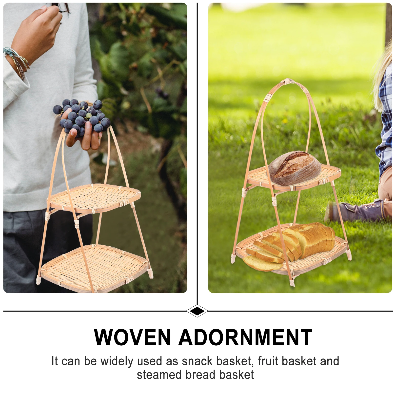 Bamboo Snack Stand Handwoven Basket Kitchen Counter Storage Rustic Decor Fruit Vegetable Eco Friendly Woven Adornment
Bamboo Snack Stand Handwoven Basket Kitchen Counter Storage Rustic Decor Fruit Vegetable Eco Friendly Woven Adornment