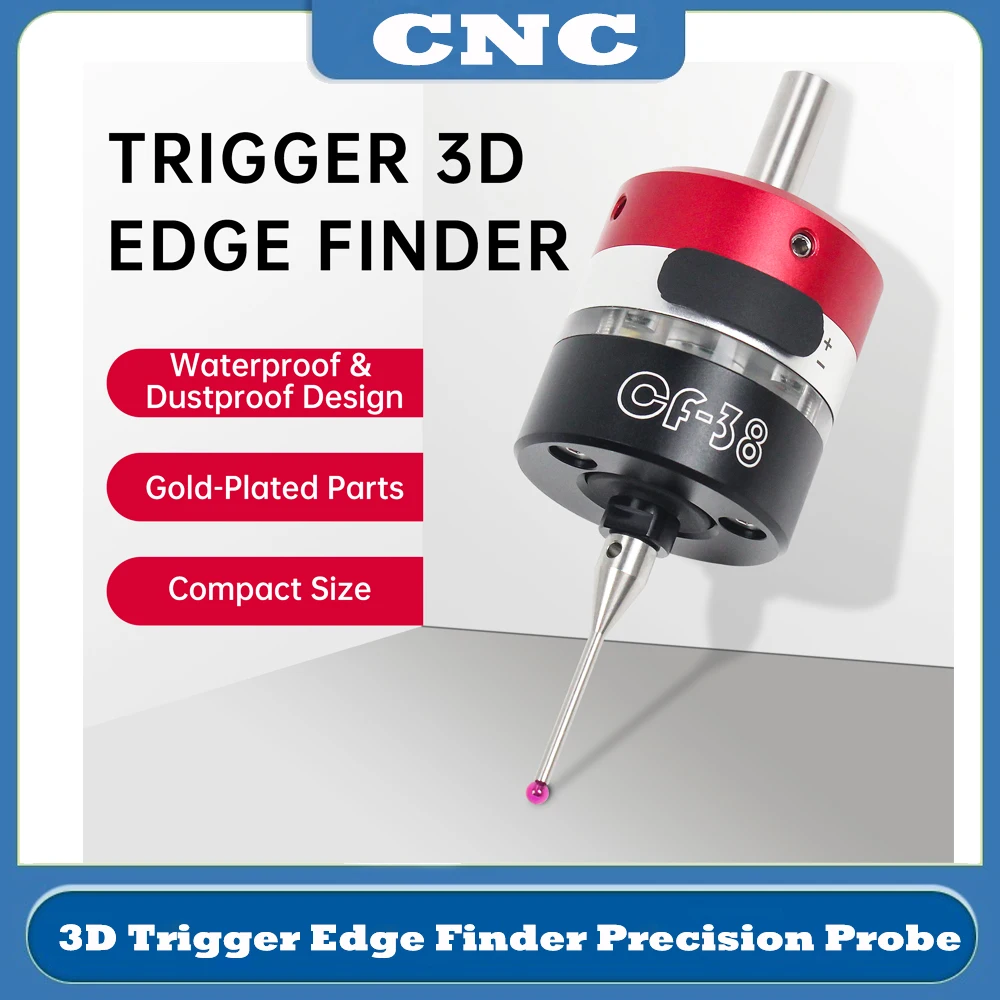 NEW CF-38 latest 3D Edge Finder Machining Center Cnc Milling Machine Three-coordinate Precision Probe Centring Rod Tool Setter
NEW CF-38 latest 3D Edge Finder Machining Center Cnc Milling Machine Three-coordinate Precision Probe Centring Rod Tool Setter