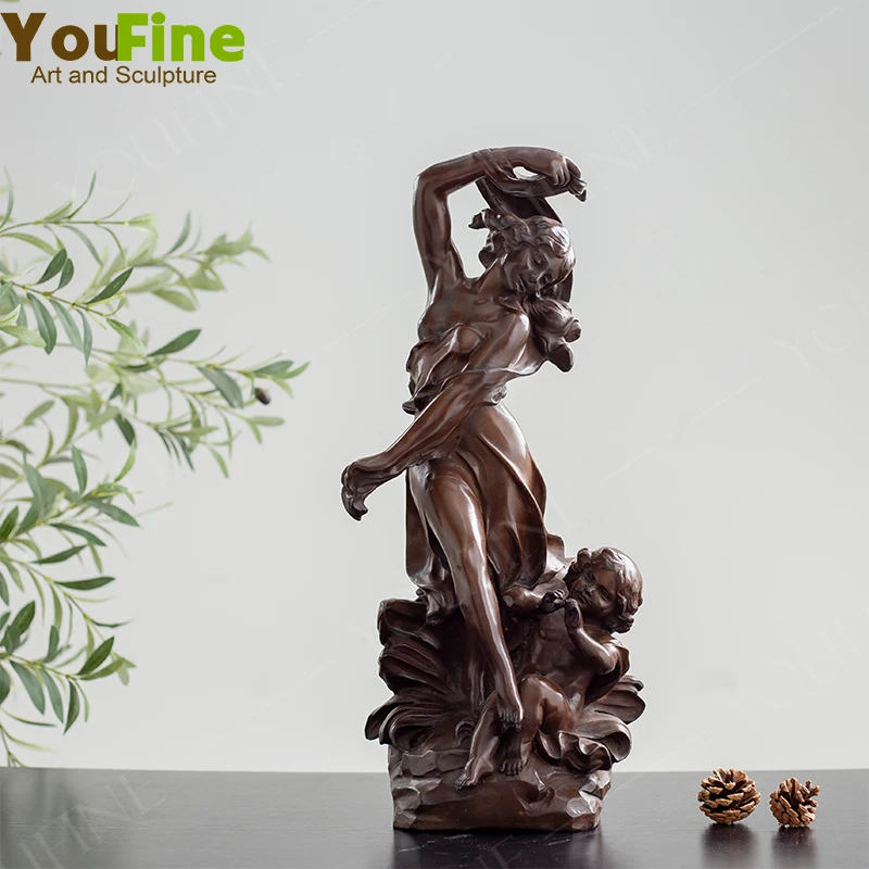 Bronze Western Art Statue Bronze Western Woman And Angel Baby Sculpture Vintage Figurines For Home Decoration Ornament Gifts
Bronze Western Art Statue Bronze Western Woman And Angel Baby Sculpture Vintage Figurines For Home Decoration Ornament Gifts
