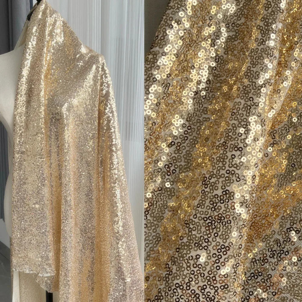 3mm Sequin Fabric Black Silver White Blue Pink Gold Dense Embroidered Sparkle Material for Stage Costume Evening Dress DIY
3mm Sequin Fabric Black Silver White Blue Pink Gold Dense Embroidered Sparkle Material for Stage Costume Evening Dress DIY