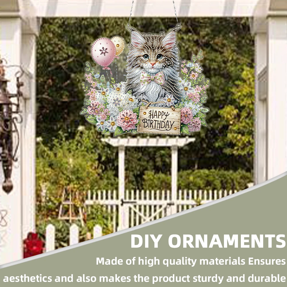 2D плоский DIY алмазный художественный кулон на окно для домашнего декора (HBD Cat)
2D плоский DIY алмазный художественный кулон на окно для домашнего декора (HBD Cat)