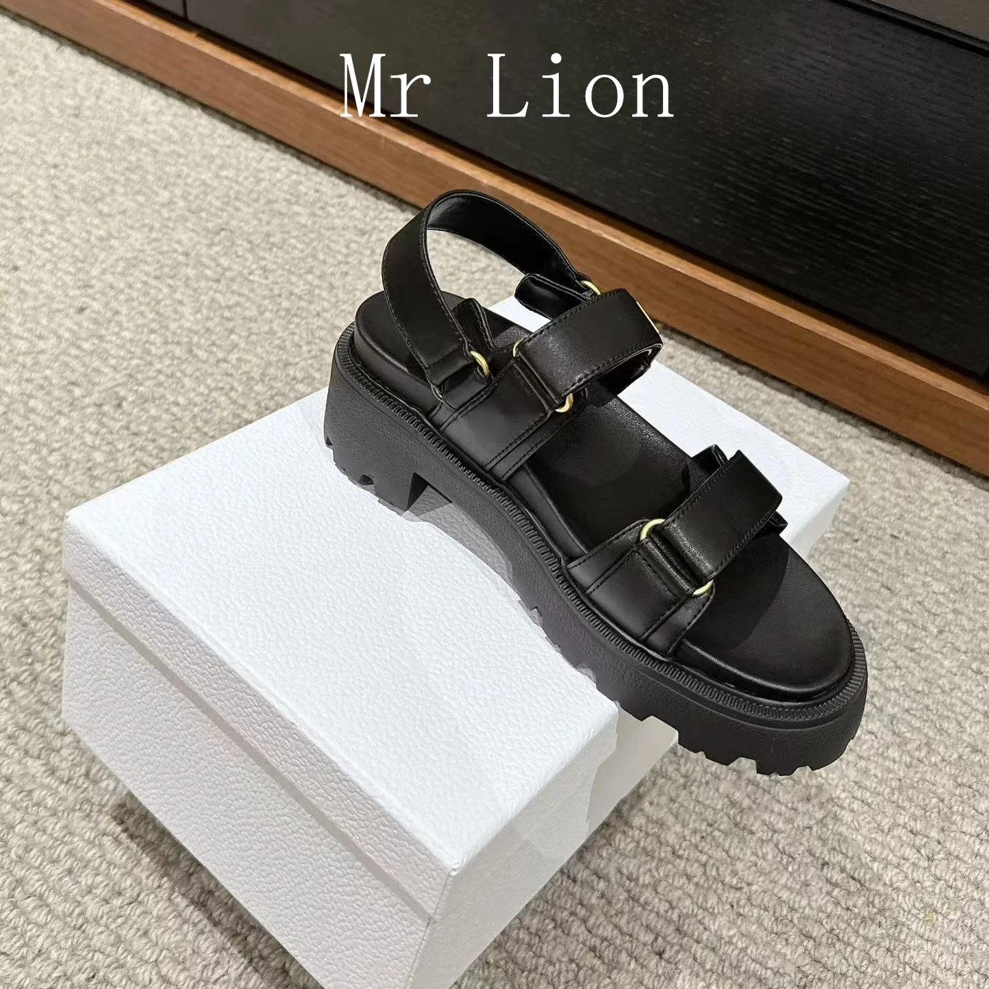 Women's Fashion Casual Sandals, Black Leather Side Hollow Thick Bottom Non-slip Back Trip Strap Beach Sandals
Women's Fashion Casual Sandals, Black Leather Side Hollow Thick Bottom Non-slip Back Trip Strap Beach Sandals