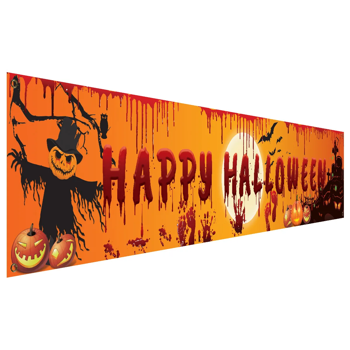 Halloween Banner 250cm Long Happy Halloween Banner with Pumpkin Terror Bloody Handprint Decorations for Yard Indoor Outdoor
Halloween Banner 250cm Long Happy Halloween Banner with Pumpkin Terror Bloody Handprint Decorations for Yard Indoor Outdoor