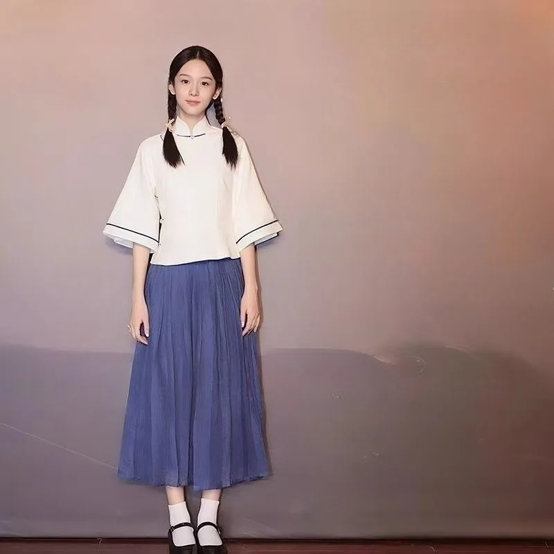 Студенческая униформа для девочек, стильная молодежная униформа эпохи Китайской Республики, четкое движение, период Китайской Республики, костюмы Чжуншань
Студенческая униформа для девочек, стильная молодежная униформа эпохи Китайской Республики, четкое движение, период Китайской Республики, костюмы Чжуншань