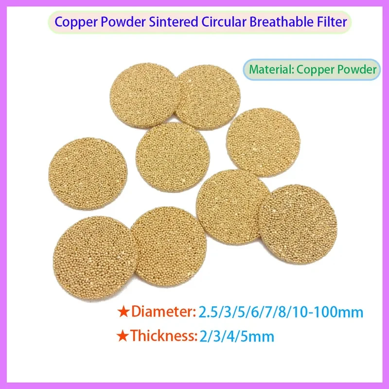 Sintered Copper Powder Round Air Filter Column Granular Filter Disc Thickness 2 3 4 5mm
Sintered Copper Powder Round Air Filter Column Granular Filter Disc Thickness 2 3 4 5mm