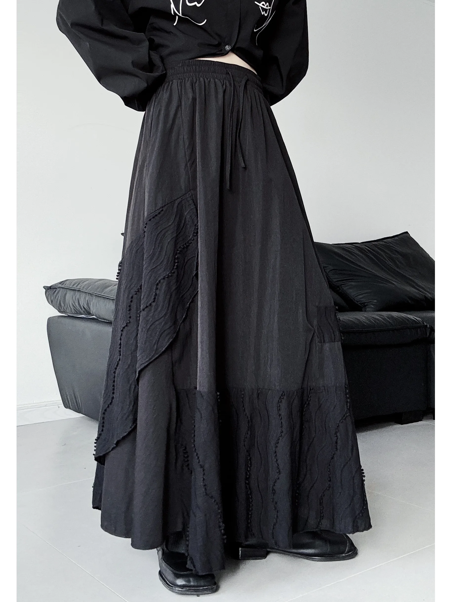 Dark Style Half Skirt Asymmetric Splicing Double Fabric Irregular Hemline Floor Length A-Line Skirt for Women City Commuting
Dark Style Half Skirt Asymmetric Splicing Double Fabric Irregular Hemline Floor Length A-Line Skirt for Women City Commuting