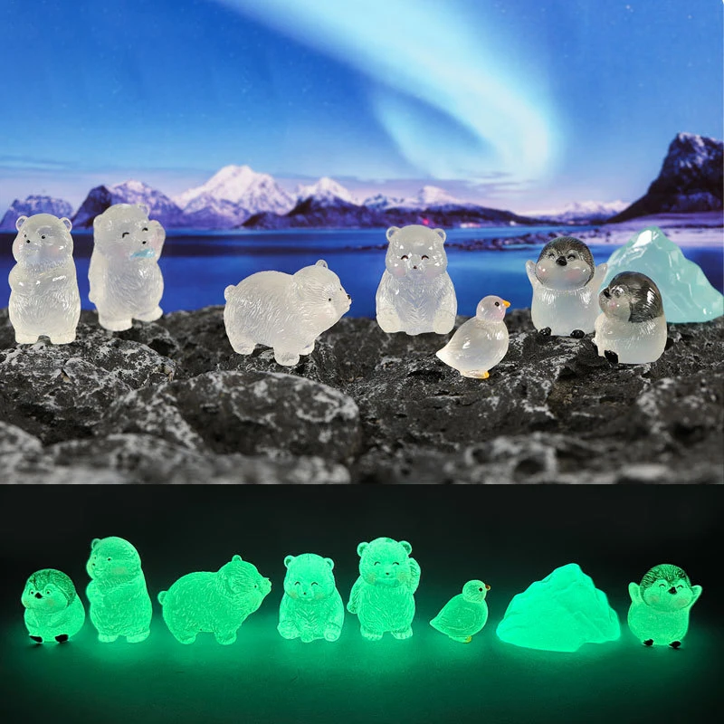 Glow In Dark Polar Bear Decorative Accessories Environmental Resin Car Ornaments Mini landscape
Glow In Dark Polar Bear Decorative Accessories Environmental Resin Car Ornaments Mini landscape